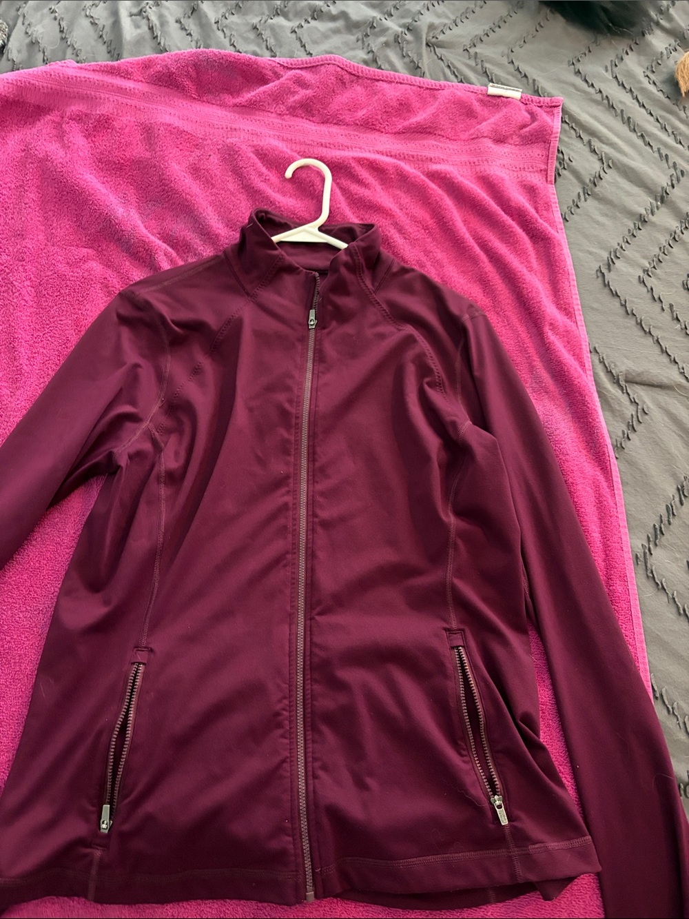 Women's Maroon Full-Zip Utility Jacket